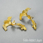 Boucles d'oreilles poisson Guerriers d'Eau Douce or 18 carat sur argent | Felin-Addict