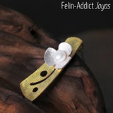 Set bijoux minimalistes pendentif perle, argent et plaqué or | Felin-Addict