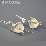 Boucles d'oreilles de Soirée Arums Elegancia Argent ou Or | Felin-Addict