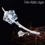 Idée cadeau originale Broche Fleur de Cristal | Felin-Addict