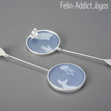 Boucles d'oreilles originales Baleines Bleues | Felin-Addict