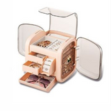Coffret valise à Bijoux design rose tendre | Felin-Addict