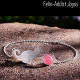 Adorable bracelet en argent Jeu de Chat | Felin-Addict