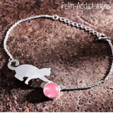 Adorable Bracelet Je de Chat en argent sterling | Felin-Addict