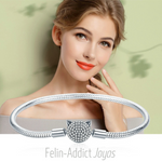 Bracelet Charm Fermeture Chat Argent Sterling 925 | Felin-Addict