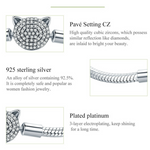 Bracelet Charm Fermeture Chat Argent Sterling plaqué Platine  | Felin-Addict