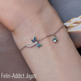 Idée Cadeau Jeune Fille Bracelet Libellule Bleue | Felin-Addict