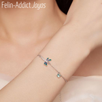 Idée Cadeau Femme Bracelet Libellule Bleue | Felin-Addict