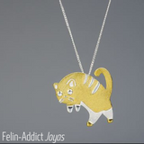 Cadeau original Bijoux Pendentif Gros Matou avec chat | Felin-Addict