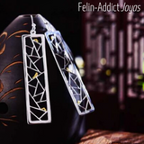 Parure de bijoux kirigami pendants d'oreilles  style japonais | Felin-Addict