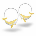 Créoles boucles d'oreilles originales le Chant des Baleines | Felin-Addict