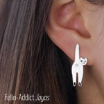 boucles d'oreilles avec chat | Felin-Addict
